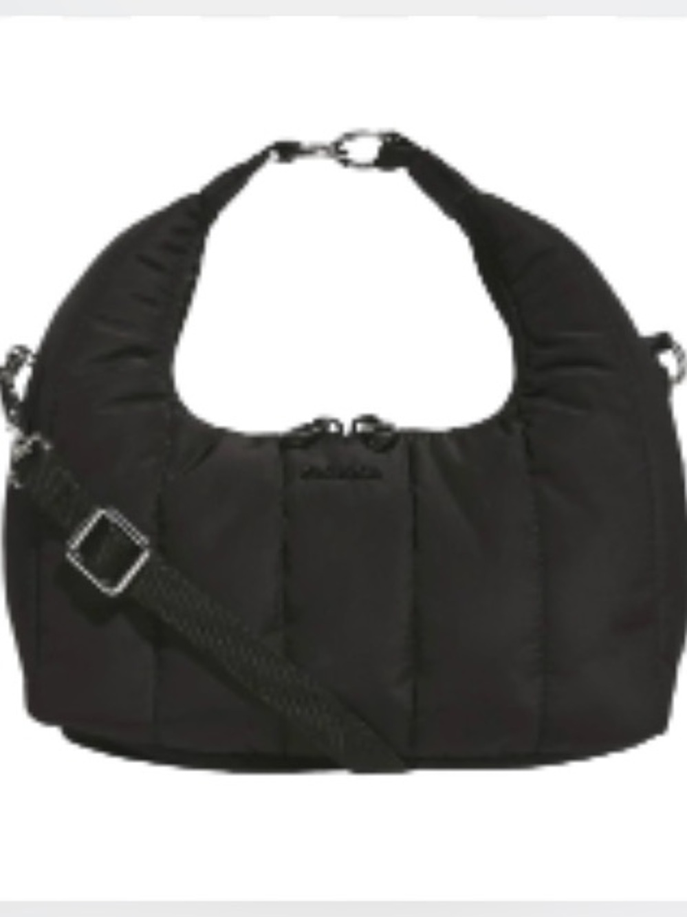 NWT Adidas Black Puffer Mini Crossbody Shoulder Bag with Detachable Strap